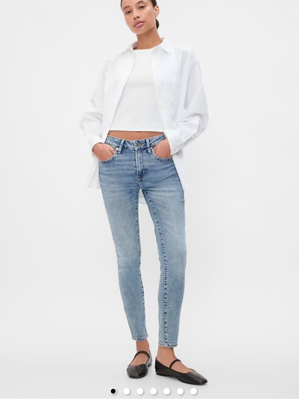 Gap Mid Rise Universal Skinny Jeans Light Wash